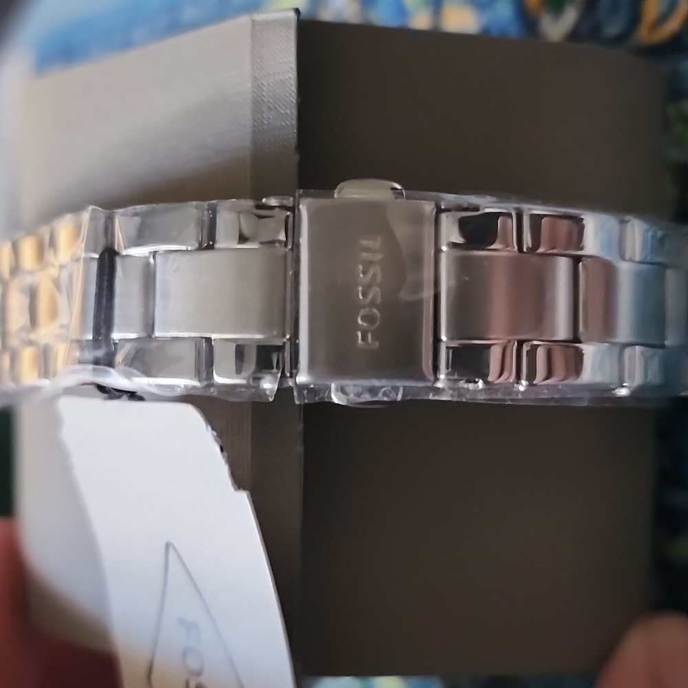 NWT! FOSSIL Rye Multifunction Two-Tone Stainless Steel Watch - Picture 9 of 9